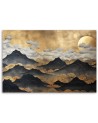 Canvas print for the wall - Golden mountain landscape | FEEBY
