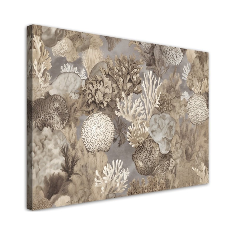 Canvas print boho ai - Sea animals and plants | FEEBY