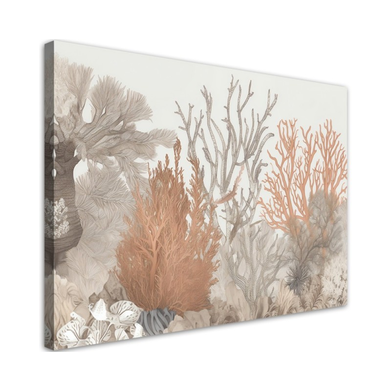 Boho beige painting - Sea plants | FEEBY