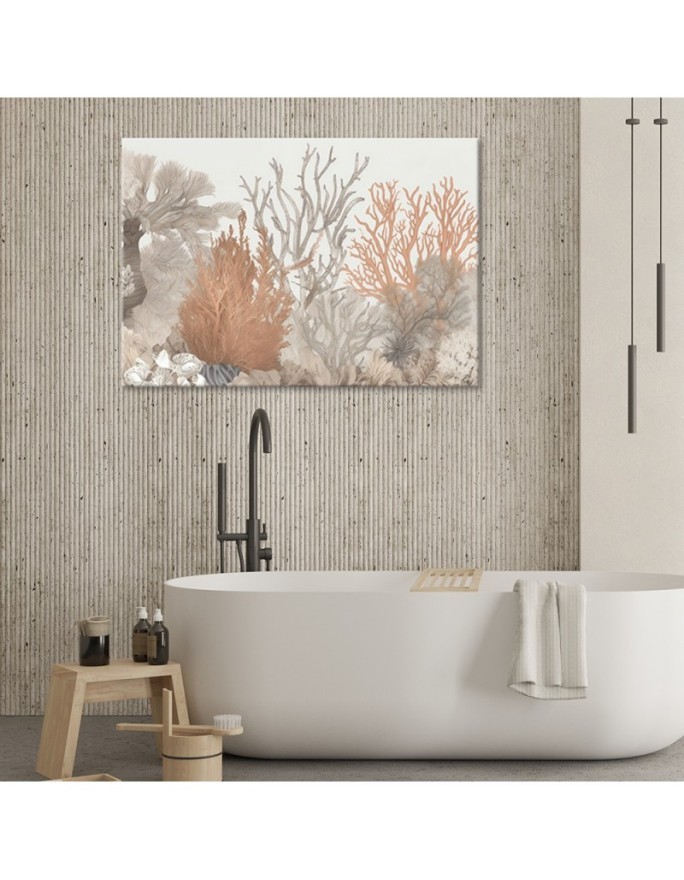 Boho beige painting - Sea plants | FEEBY