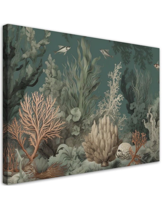Canvas print Coral and fish