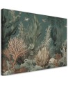 Canvas print for bathroom - Corals and fish | FEEBY
