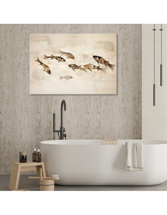 Boho painting - Koi fish | FEEBY
