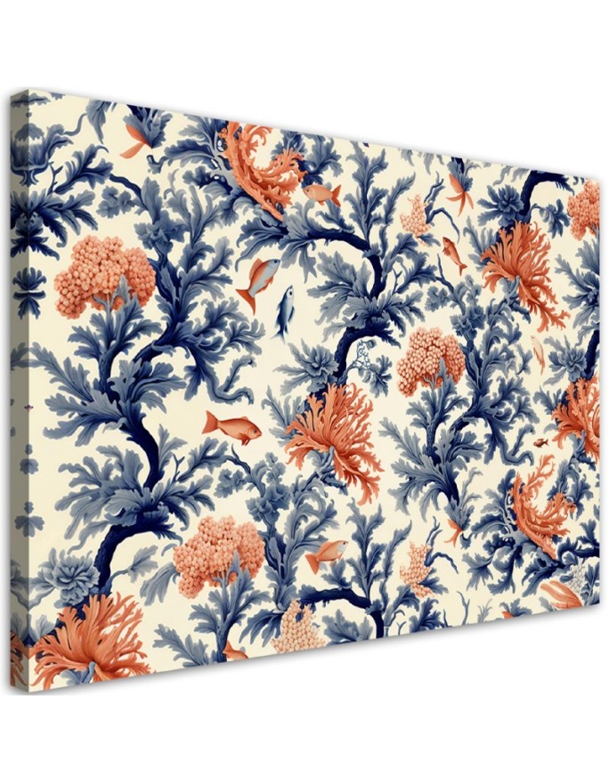 Canvas print Coral and fish