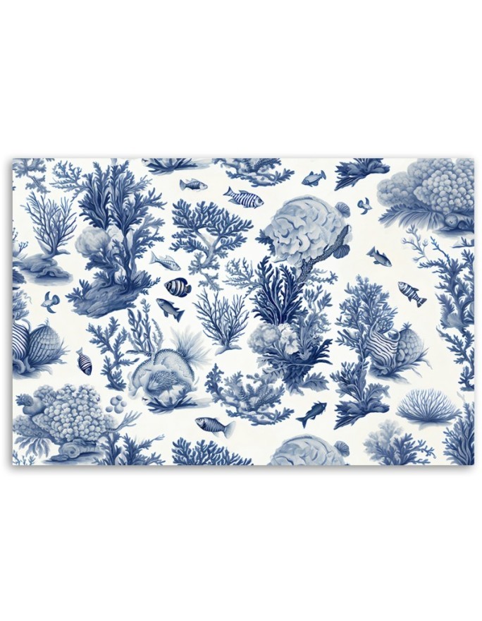 Canvas print for bathroom - Sea animals and plants | FEEBY