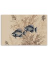 Canvas print for living room - Fish on a beige background | FEEBY