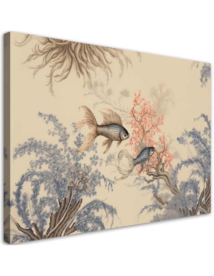 Canvas print for the wall - Feng shui boho fish | FEEBY
