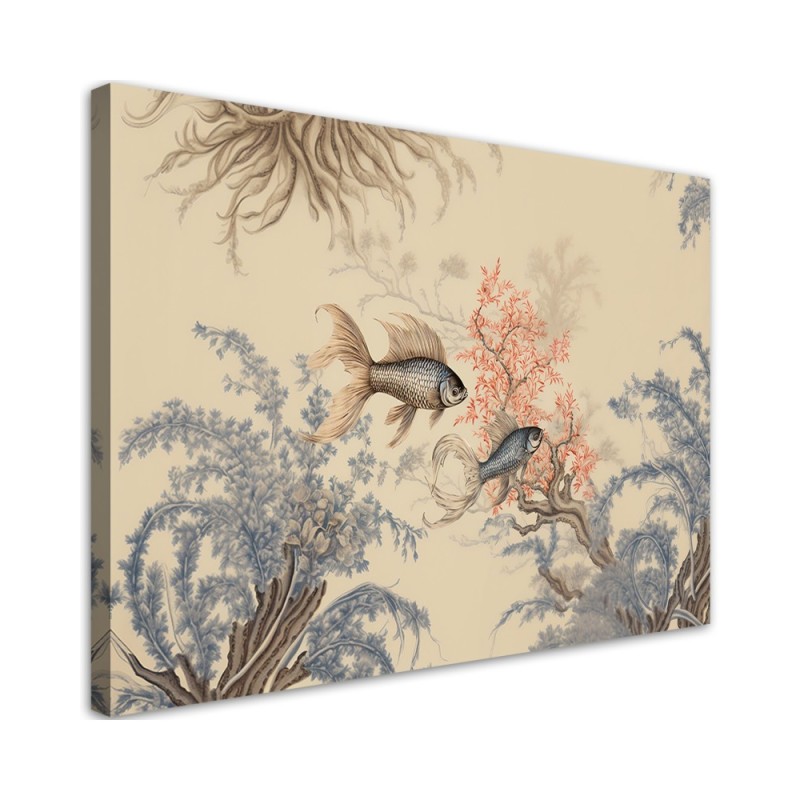 Canvas print for the wall - Feng shui boho fish | FEEBY