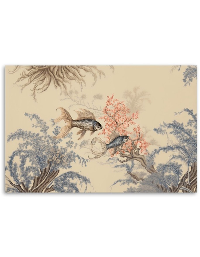 Canvas print for the wall - Feng shui boho fish | FEEBY