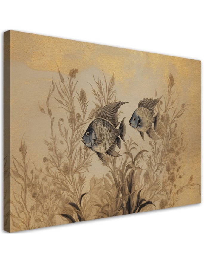 Canvas print Fish veils boho