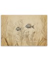 Canvas print - Fish in boho style beige | FEEBY