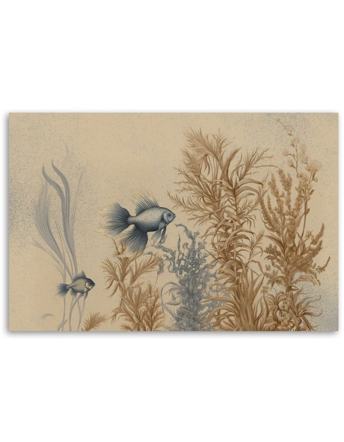 Canvas print for living room ai - Fish and sea plants | FEEBY