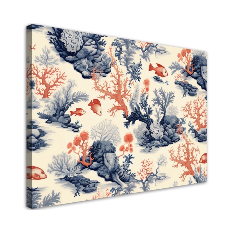 Canvas print - Corals and fish AI | FEEBY