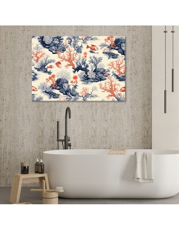 Canvas print - Corals and fish AI | FEEBY