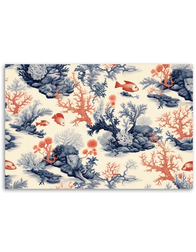 Canvas print - Corals and fish AI | FEEBY
