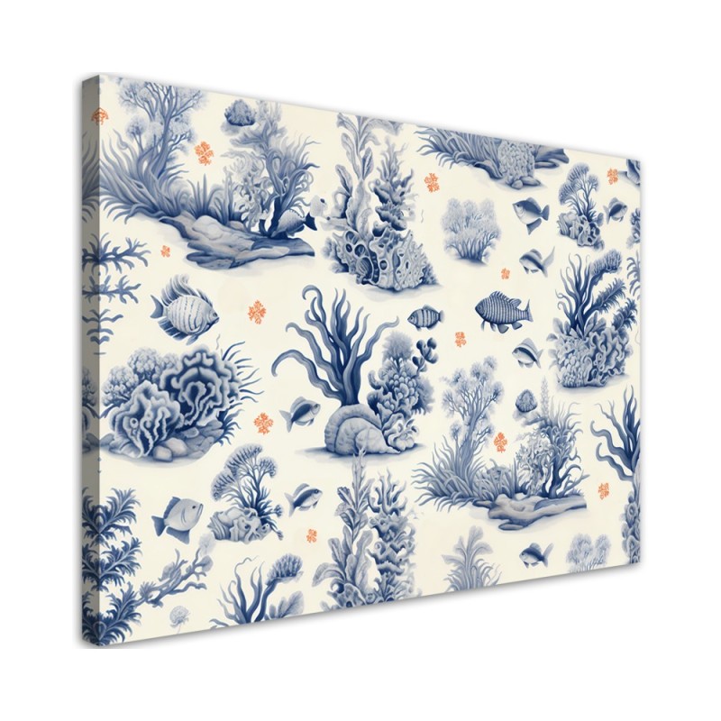 Modern painting for wall - Corals and fish AI | FEEBY