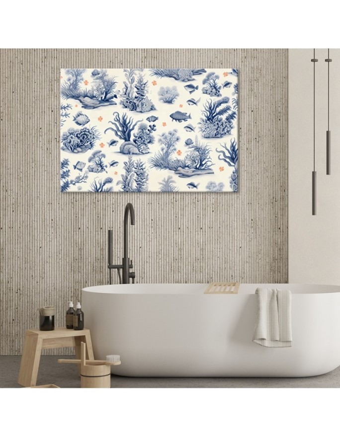 Modern painting for wall - Corals and fish AI | FEEBY