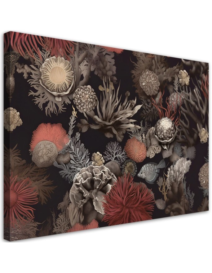 Canvas print Coral plants AI