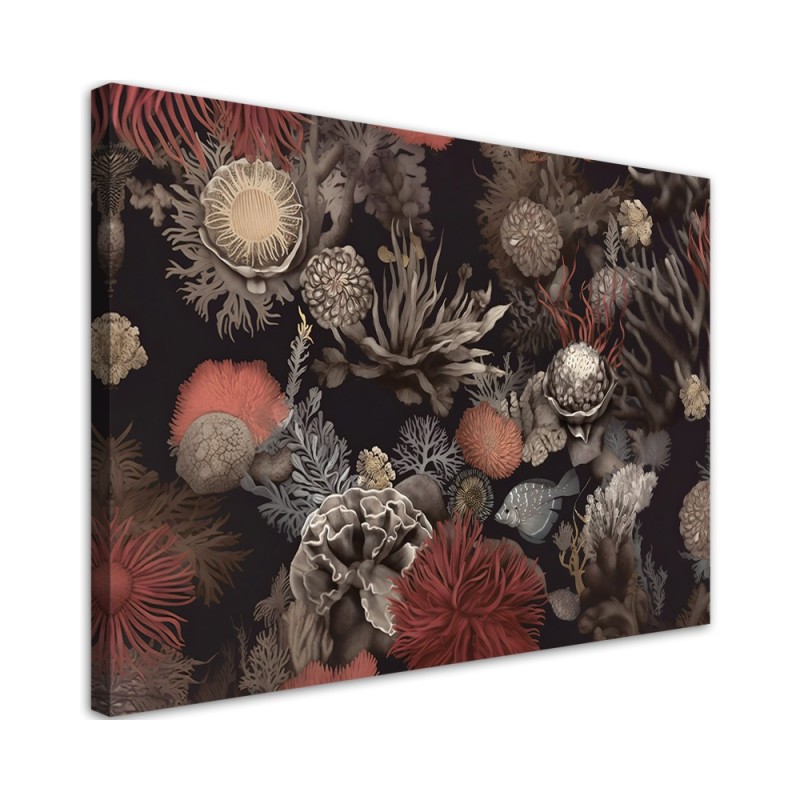 Wall painting for living room - Coral plants AI | FEEBY