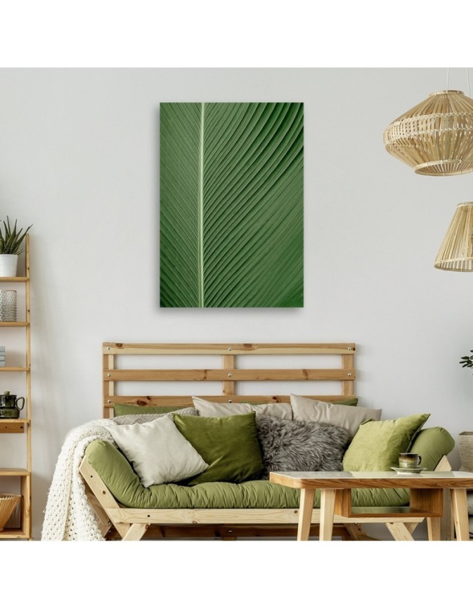 Canvas painting - Banana leaf on a macro scale | FEEBY