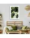 Canvas painting - Green monstera leaves | FEEBY
