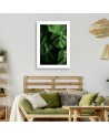 Canvas painting - Monstera leaves water drops | FEEBY