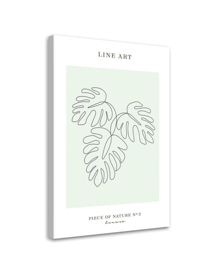 Canvas print Leaves - Line art