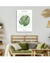 Canvas painting - Green monstera leaf | FEEBY