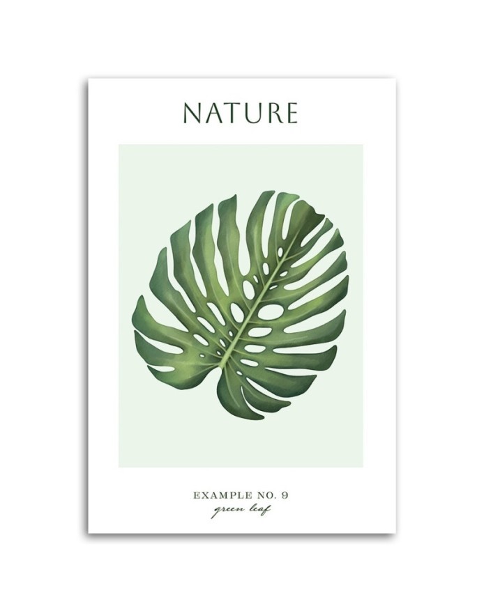 Canvas painting - Green monstera leaf | FEEBY