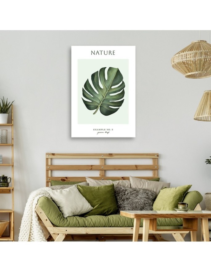 Canvas painting - Green leaf | FEEBY