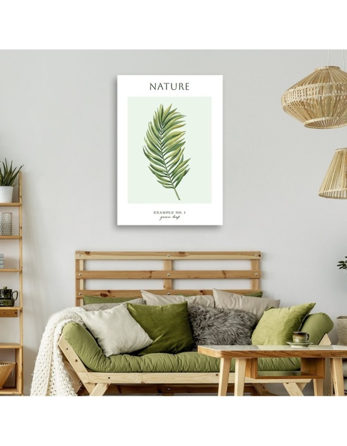 Canvas painting - Green leaf | FEEBY