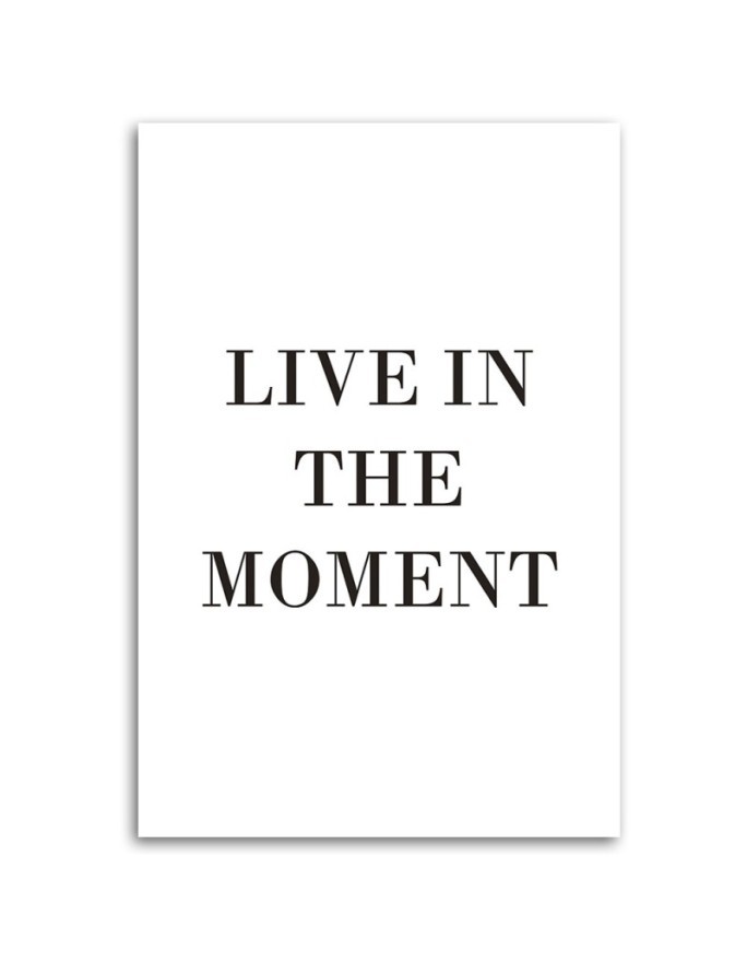 Canvas painting - Inscription Live in the moment | FEEBY