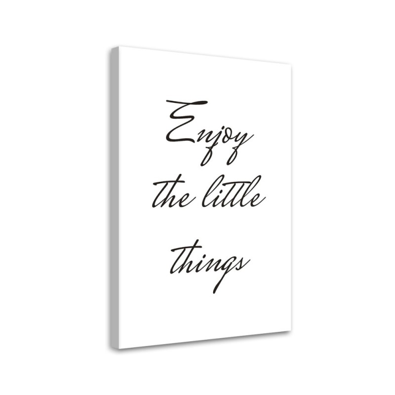Canvas painting - Caption Enjoy the small things | FEEBY