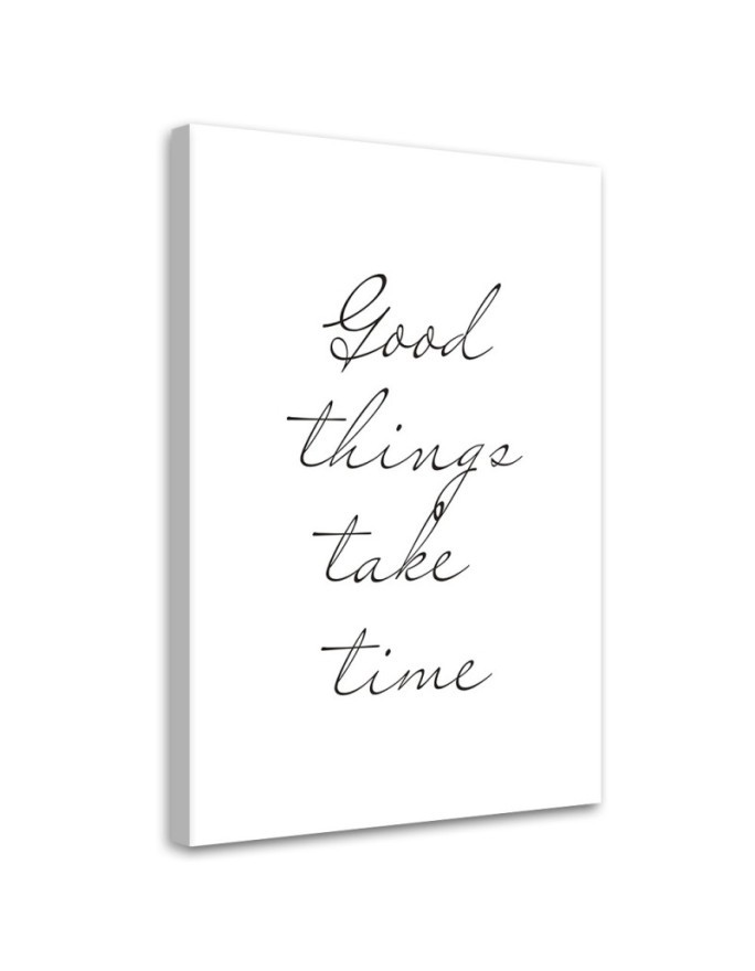 Canvas painting - Caption Big things take time | FEEBY