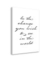 Canvas painting - Inscription Be the change you wish | FEEBY