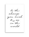 Canvas painting - Inscription Be the change you wish | FEEBY
