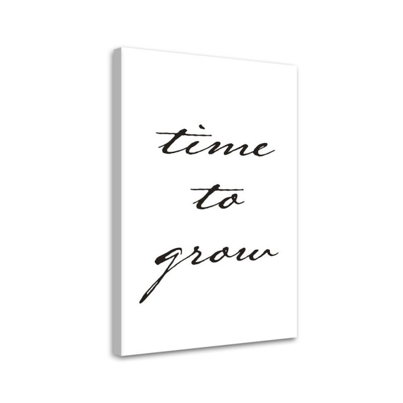 Canvas painting - Inscription Time to grow | FEEBY