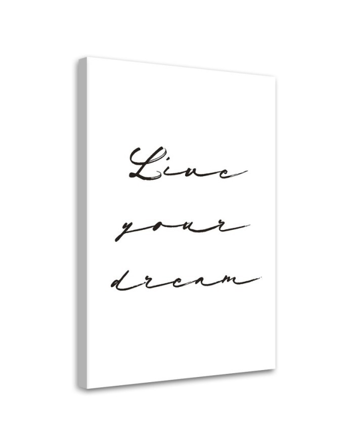 Canvas painting - Inscription Live your dreams | FEEBY