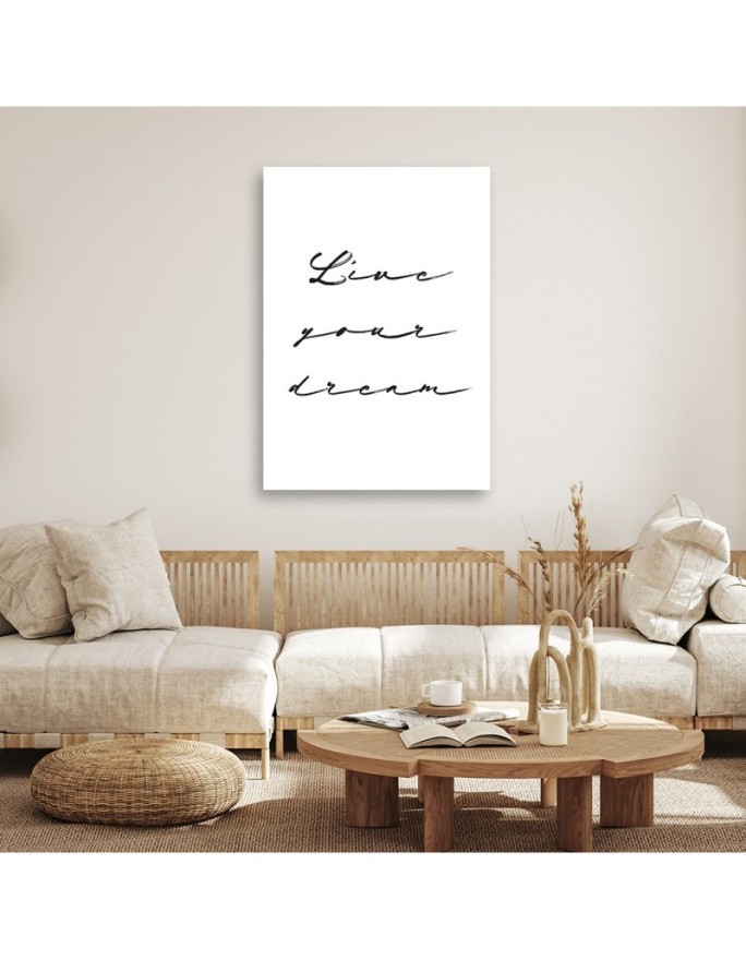 Canvas painting - Inscription Live your dreams | FEEBY