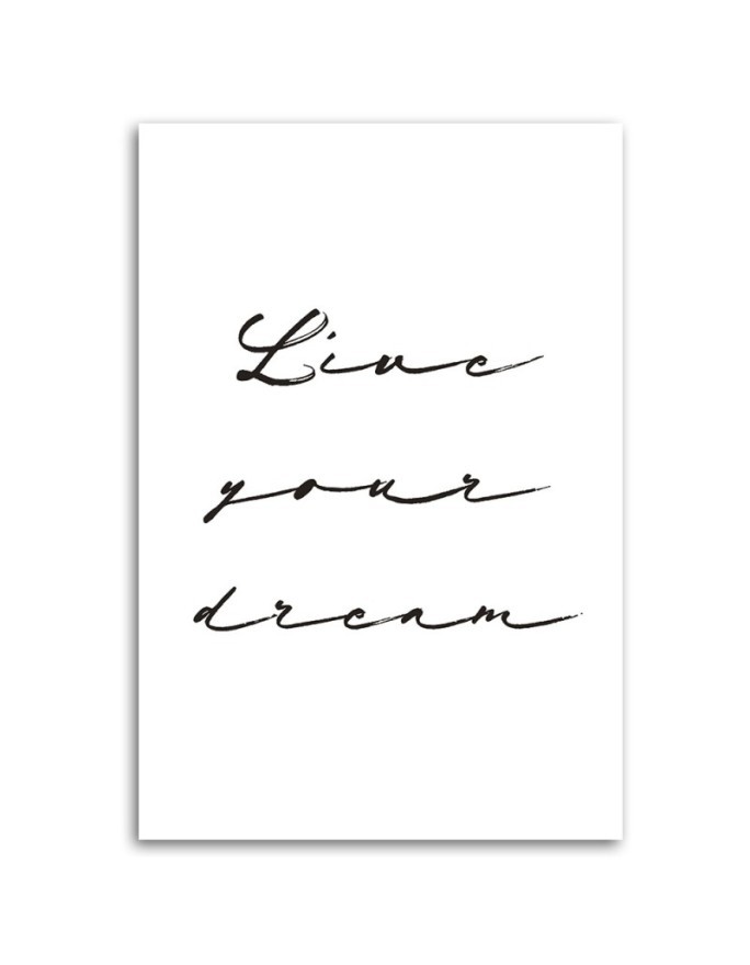 Canvas painting - Inscription Live your dreams | FEEBY