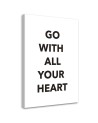 Canvas painting - Inscription With all my heart in English | FEEBY