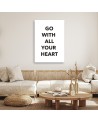 Canvas painting - Inscription With all my heart in English | FEEBY