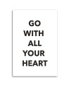 Canvas painting - Inscription With all my heart in English | FEEBY