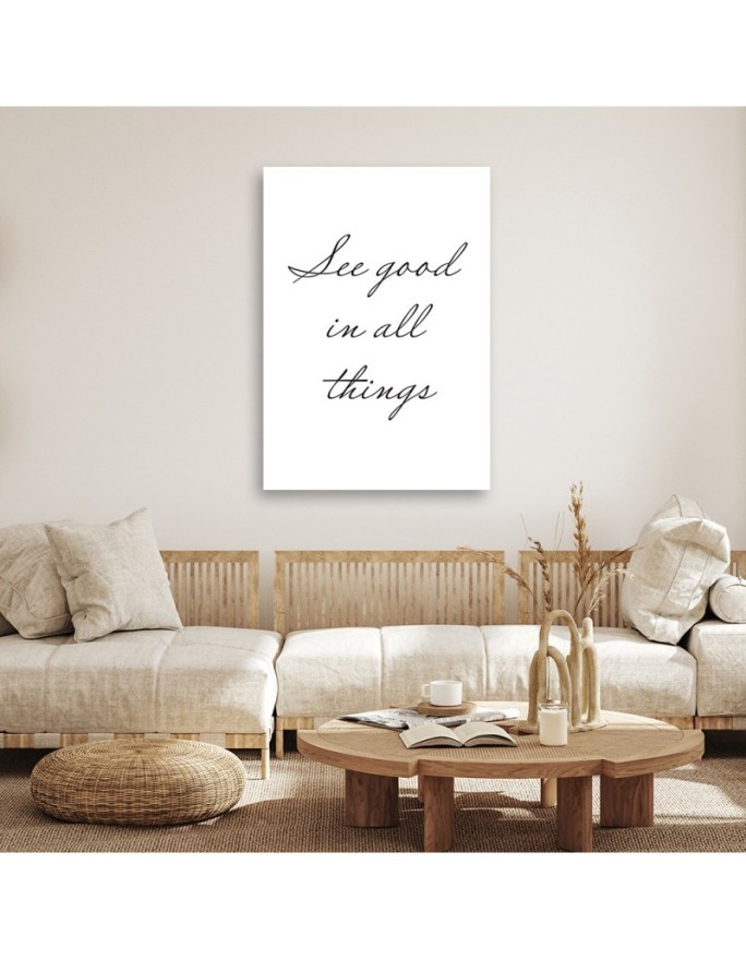 Canvas painting - Inscription See the good in everything | FEEBY