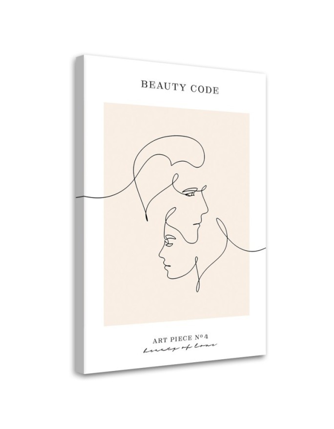 Canvas painting - Couple in love Line art | FEEBY