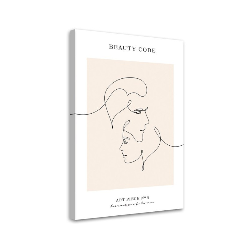 Canvas painting - Couple in love Line art | FEEBY