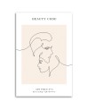 Canvas painting - Couple in love Line art | FEEBY
