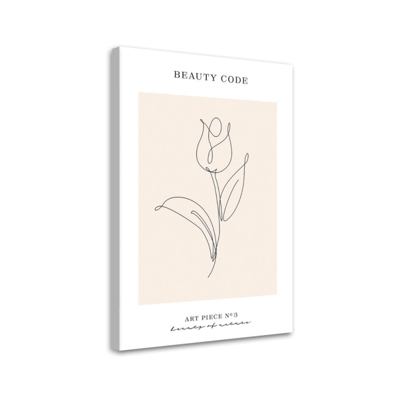 Canvas painting - Flower Line art | FEEBY