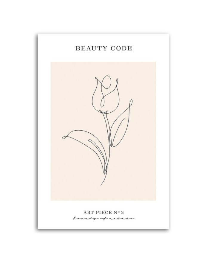 Canvas painting - Flower Line art | FEEBY