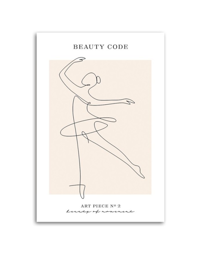 Canvas painting - Ballerina Line art | FEEBY